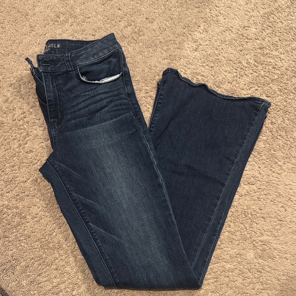 American Eagle Outfitters Dark Indigo Flare Jeans